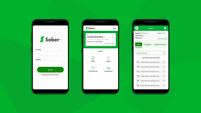 Saber PB app design education ui ux