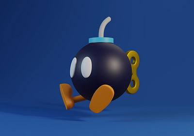 Character Bomb Omb - Mário 3d blender character cinema4d design illustration zbrush