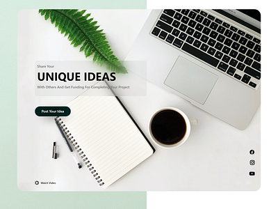 Idea Sharing Website Landing Page best design create account design design concept landing landing page landing page design landing page ui landing pages post idea ui ux website