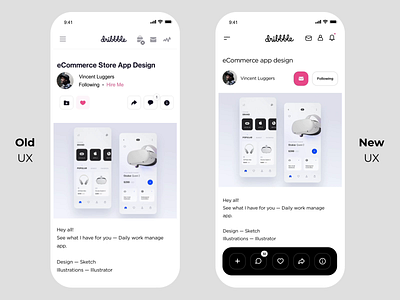 UX Solution for shot page on Dribbble animation app app design clean design motion problem solving product design ui ui design user experience user experience design user interface design ux ux design uxdesign uxui