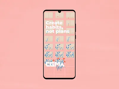 Habit Illustration branding colorful design habit habit tracker illustration illustration art pink plan planning socialmedia texture vector