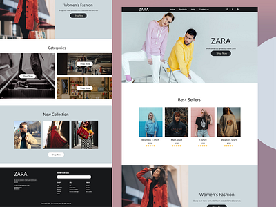 Redesign Zara design e commerce fashion illustrator photoshop ui ux web zara