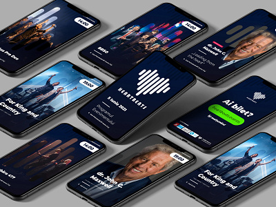 Heartbeats Festival - Cluj 2021, Romania ads ads design blue clean colors design gradient graphics lines logo minimalist promo simple social media