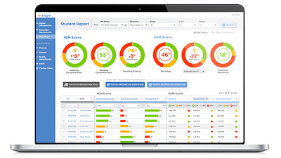 Reading and Language App Reporting Dashboard analytics dashboard product design report design ux web app