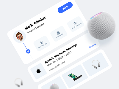 UI Job Cards app apple card design mobile popular product product design stats trending ui ux web design