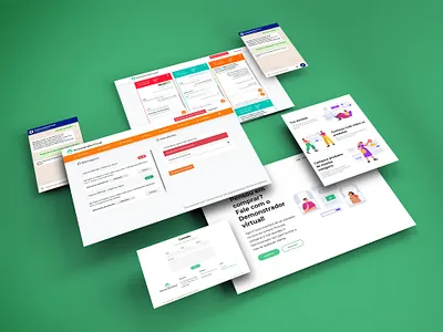 Demonstrador Virtual Website e Sistema app application ui ui ux website