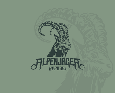 A-A alpen apparel art branding design drawing hunting illustration mountain vector