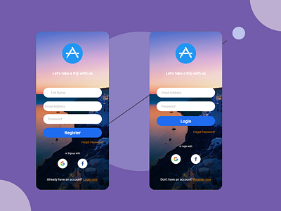 Sign Up And Sign In Screen app design dk dkmandal login screen nepal register signin signup sketch ui ux