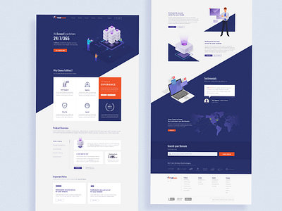 FullHost Website Redesign 3dillustration clean design hosting illustration illustrator uidesign uiux vector vectors web design web hosting web ui website