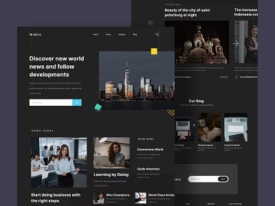 News Website Design article blog clean dark desktop download email figma free header icon layout modern news sketch startup template template design uikit uikits