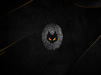 КРИМИНАЛИС eyes fingerprint fox logo logotype podcast print