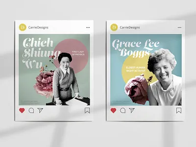 Asian Female Trailblazers collage art design graphic design social media design