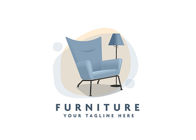 furniture and interior logo abstract branding design for sale furniture furniture store illustration interior interiors logo typography vector