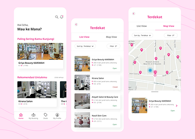 Finding Salon Mobile App Design app app design beauty salon mobile app mobile app design mobile ui salon app ui uidesign uiuxdesign