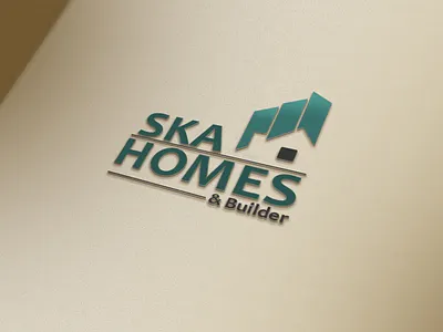 SKA Homes Logo adobe photoshop branding builders design flat icon logo property real estate vector website