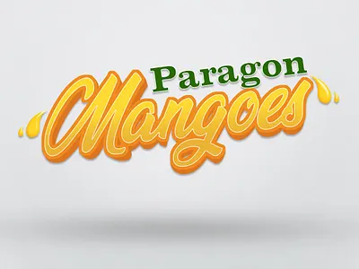 Paragon Mangoes adobe photoshop branding design logo product typography vector