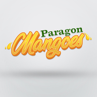 Paragon Mangoes adobe photoshop branding design logo product typography vector