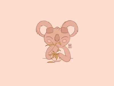 Oishii | Delicious bear cartoon character design cute design digital art illustration ipadpro kawaii kidlit koala procreate procreate art