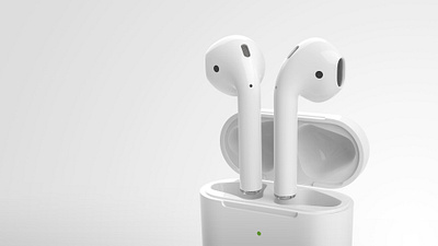 Apple AirPods 3d imagery 3d imaging 3d rendering 3d visualization 3ds max design photorealistic rendering product visualization rendering v ray