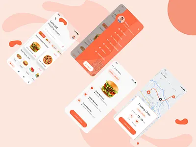 Food delivery app app design ui xd design