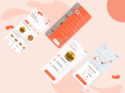 Food delivery app app design ui xd design