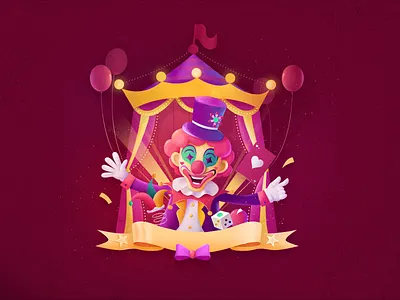 April Fools' Day circus clown design graphic design illustration illustrator texture textures