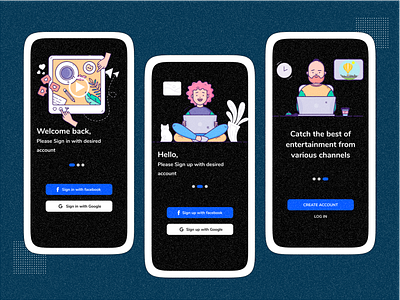 onboarding art branding design flat illustration logo minimal typography ui ux vector