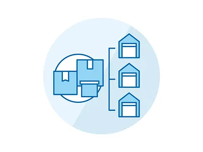 Distribution network icon box distribution icon icon set iconography logistics shipping warehouse