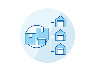 Distribution network icon box distribution icon icon set iconography logistics shipping warehouse