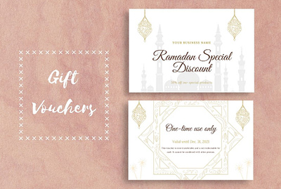 Ramadan Special Gift Voucher discount voucher festive gift cards gift voucher graphic design new design ramadan ramadan mubarak trendy design