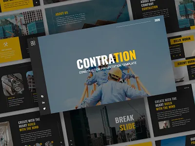 Contration - Construction Company Presentation Template google slides google slides template keynote keynote template layout powerpoint powerpoint template presentation presentation template template