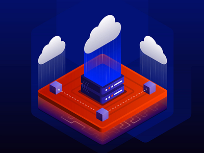 Migration to the Cloud adobe illustrator after effects animation design illustration isometric motion