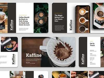 Kaffine - Coffee Business Presentation Template google slides template keynote template layout powerpoint template presentation presentation template