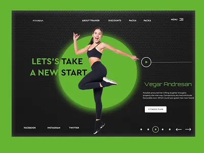 Fitness Landing Page design location ui