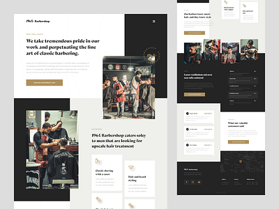 💈 1964® Barbershop - Landing Page barber barber shop barbershop beard design hair haircare haircut landing page landingpage layout logo scissors ui ux vector web webdesign