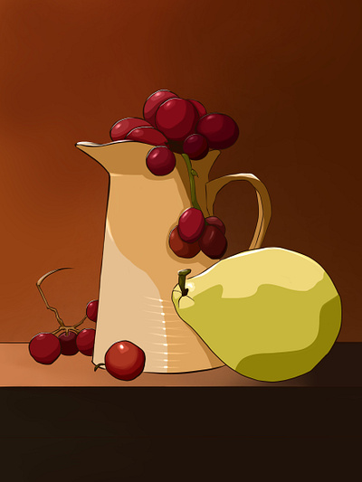 still life art illustration procreate