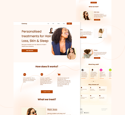 Woman Grooming Landing Page exploration homepage landingpage ui ui design uidesign webdesign weblanding