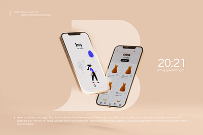 Body Soul & You app design flat icon minimal ux