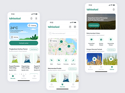 Tanisolusi - Smart agriculture App agriculture farm farmers farming mobile mobiledesign rice uidesign