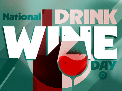 National Drink Wine Day design label design texture typography wine