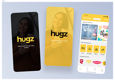 Hugz, Gifting app branding design gifts logo mobile app mobile app dashboard mobile landing product design send gifts ux mobile app