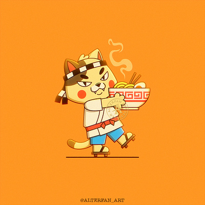 GET YOUR RAMEN BOWL alterfan alterfan art artist bowl cartoon caracter cat character design cover artwork coverart illustration maneki neko neko neko kid noodles ramen ramen bros vector