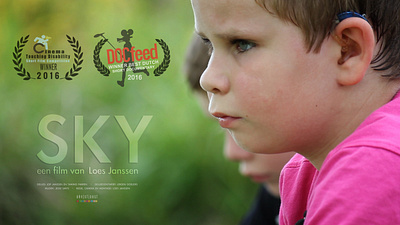 Poster voor de korte documentaire 'Sky' akv st joost design docfeed documentary graphic design loes janssen poster design sky tamino parren