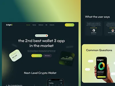 Web3 Wallet | UI Website Design creative design systems responsive web ui ux design ui design user research wallet website web3 finance web3 wallet website design