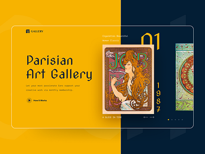 Digital Artwork Gallery - Website art art gallery artwork design digital art landing page marketplace newdesign product design ui design uiux uxdesign web web design web product web ui webdesign website website design