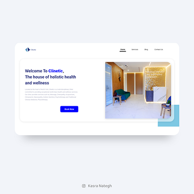 Clinetic Website adobexd blue clinic design healthy landing page logo massage material design product typography ui uidesign uiux ux webdesign wordpress