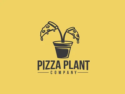pizza plant branding classic design graphic design graphicdesign logo logo design logodesign logotype pizza pizza logo plant vector vector illustration