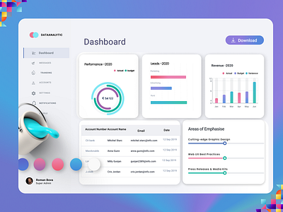 Team Management Dashboard design minimal ui ux