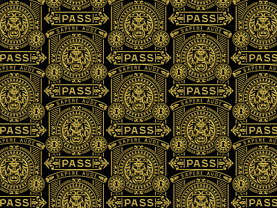 Pass / Lion design elegant lion luxury pattern