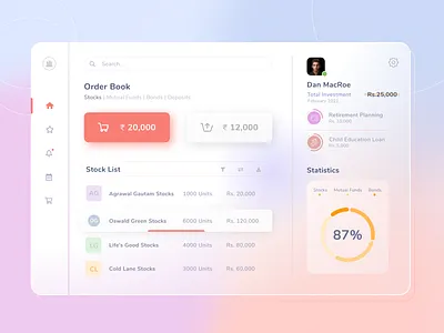 Banking web application app bank app color design design app finance order management ui design ux uxdesign uxui uxui design uxuidesign web webapp webdesign